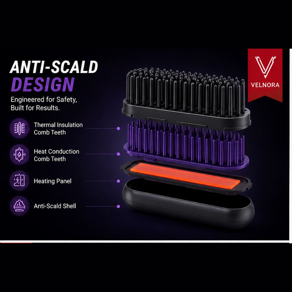 2 in 1 Cordless Hair Straightener Brush Your Store