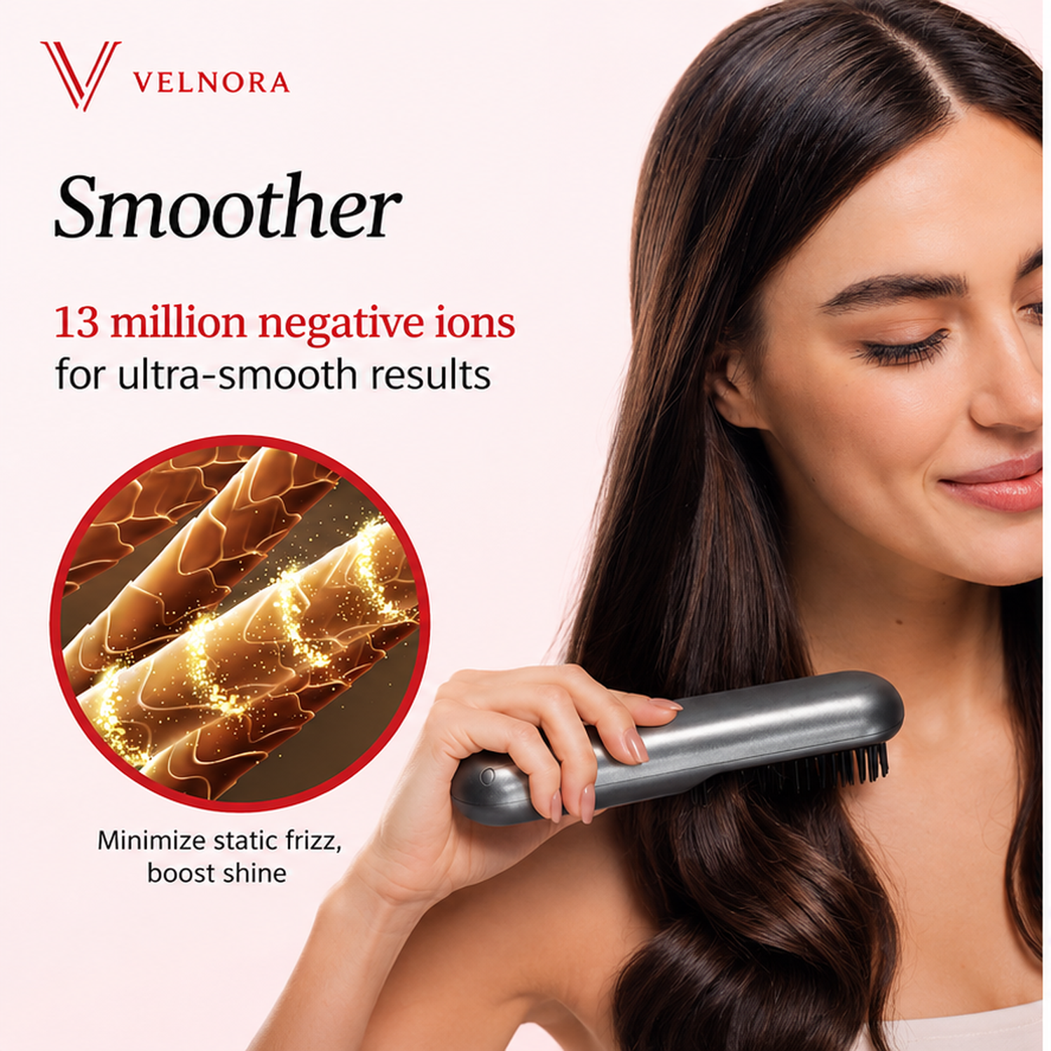 2 in 1 Cordless Hair Straightener Brush Your Store